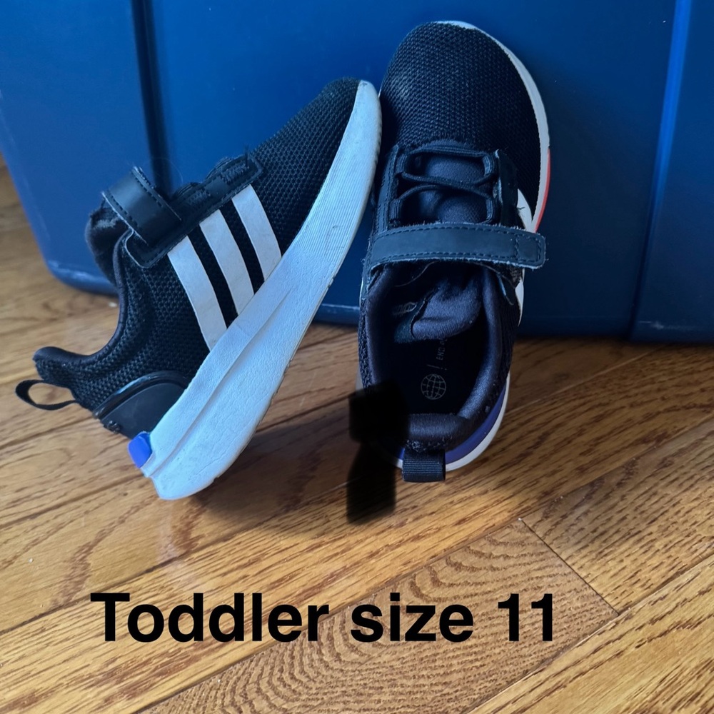 Kids Black and White Shoes
